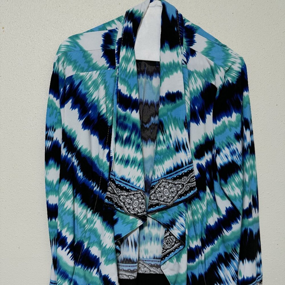 Open front drape jacket, by Chico's, size 2 (12-14), excellent